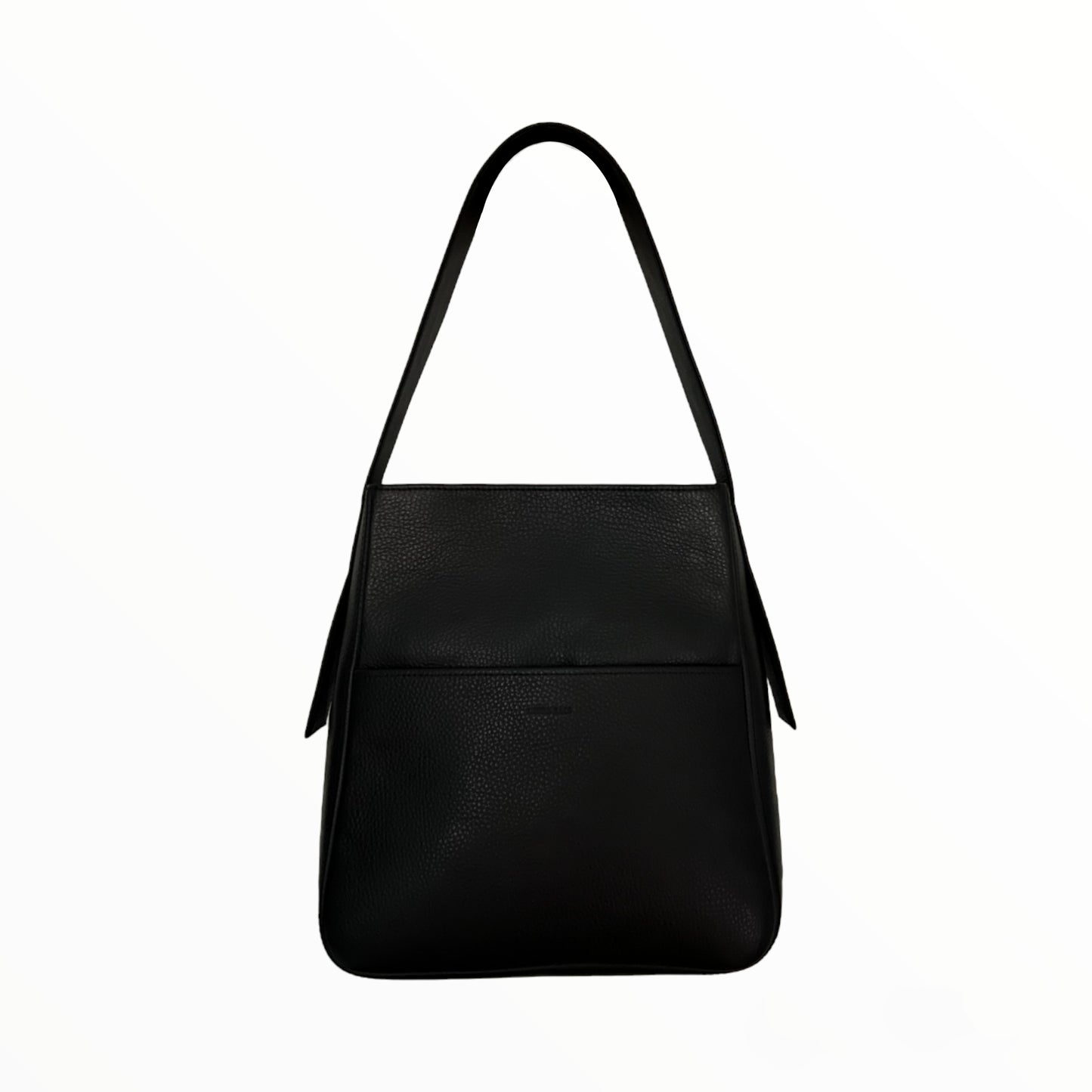 GRAINED LEATHER SHOULDER BAG