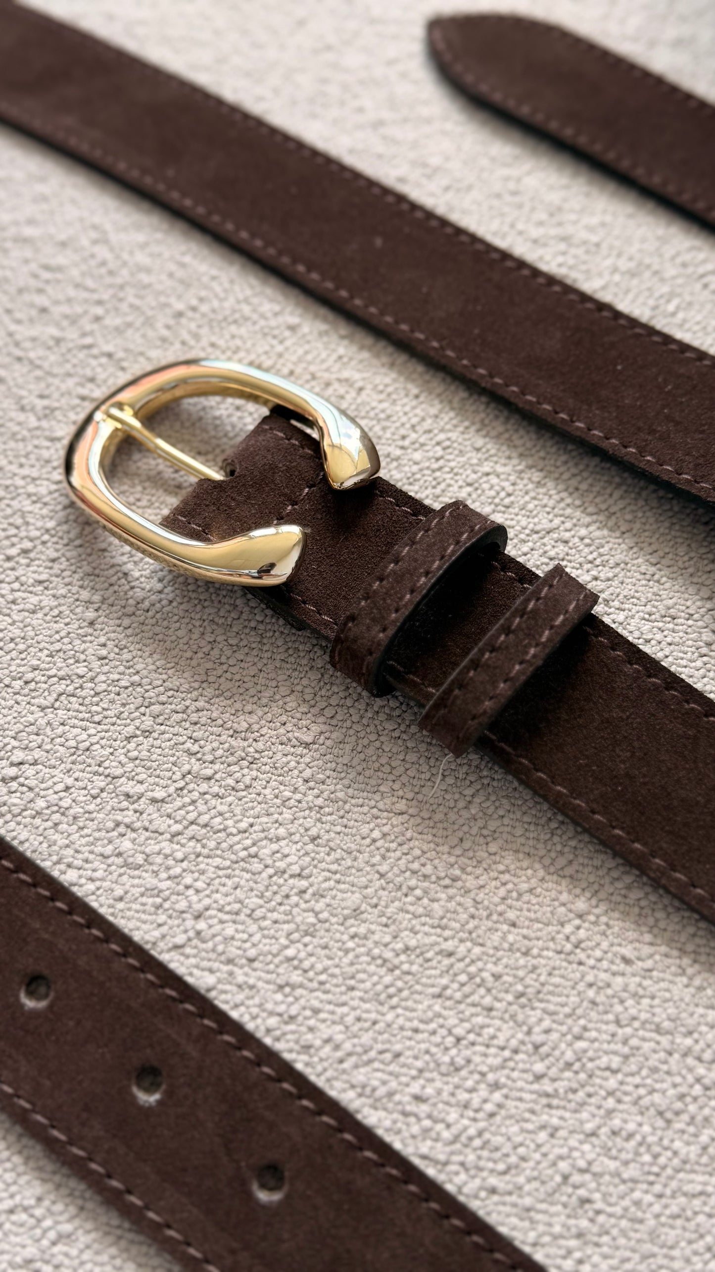 CHOCOLATE BROWN SUEDE BELT