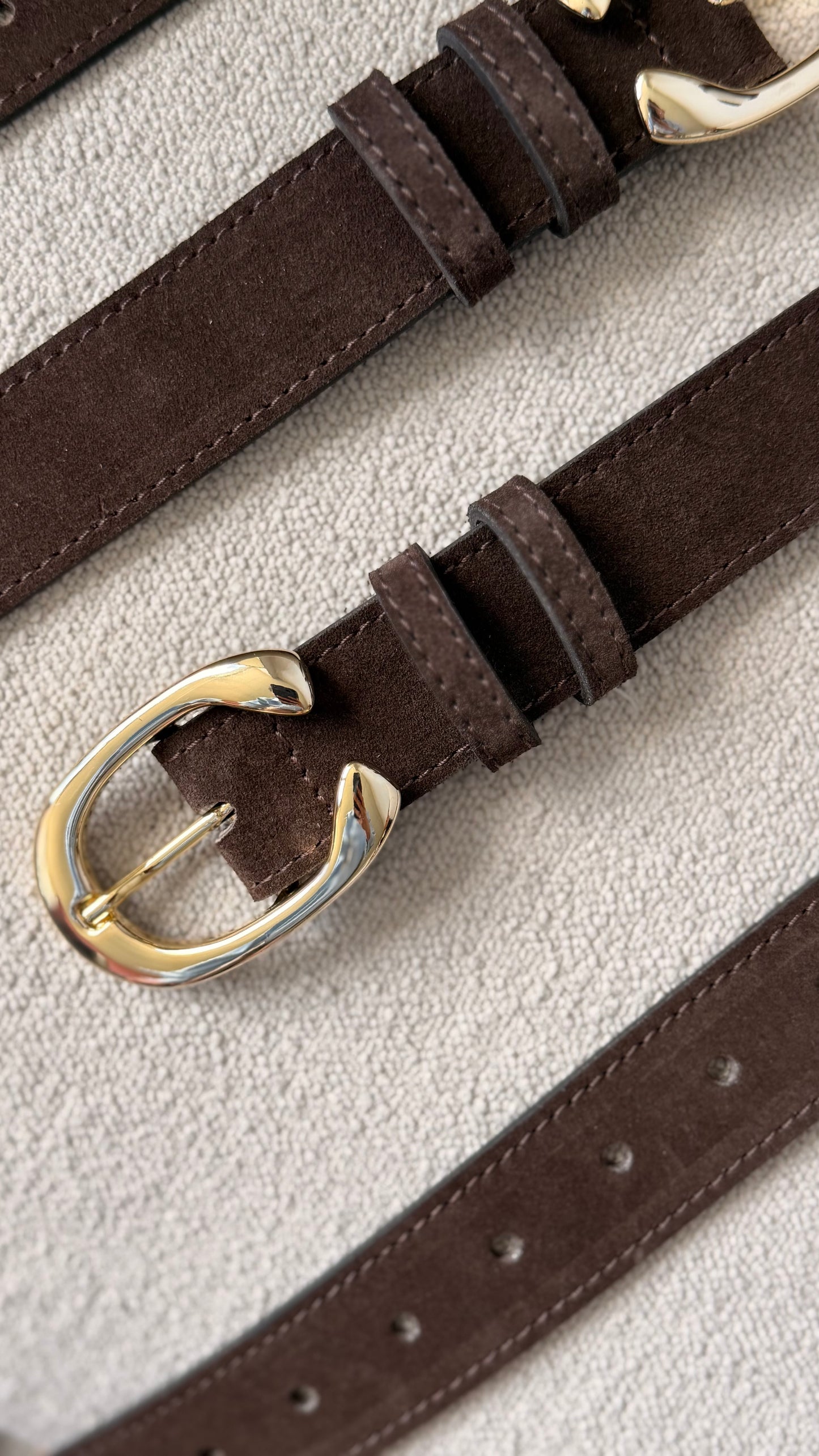 CHOCOLATE BROWN SUEDE BELT