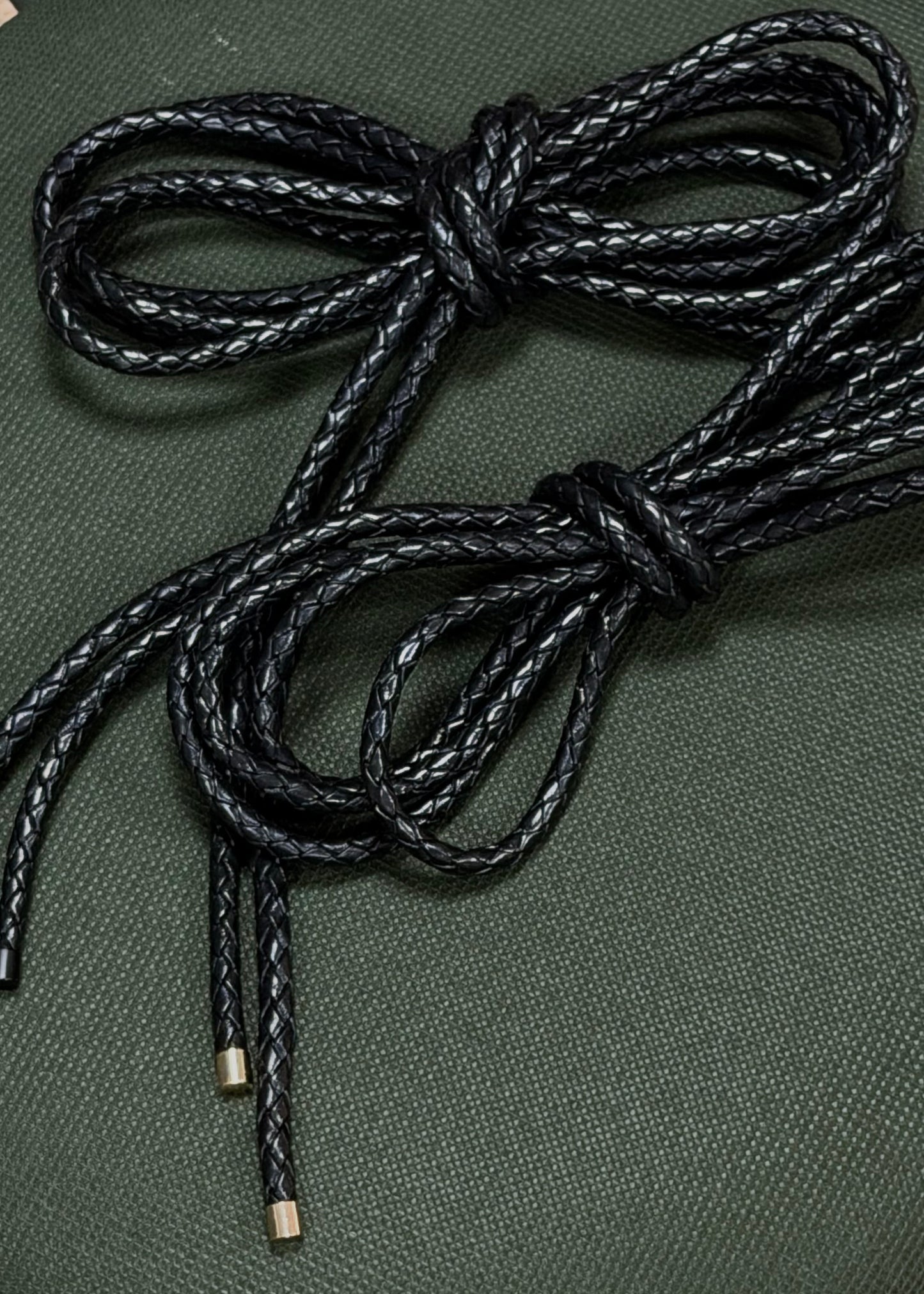 BRAIDED LEATHER CORD BELT