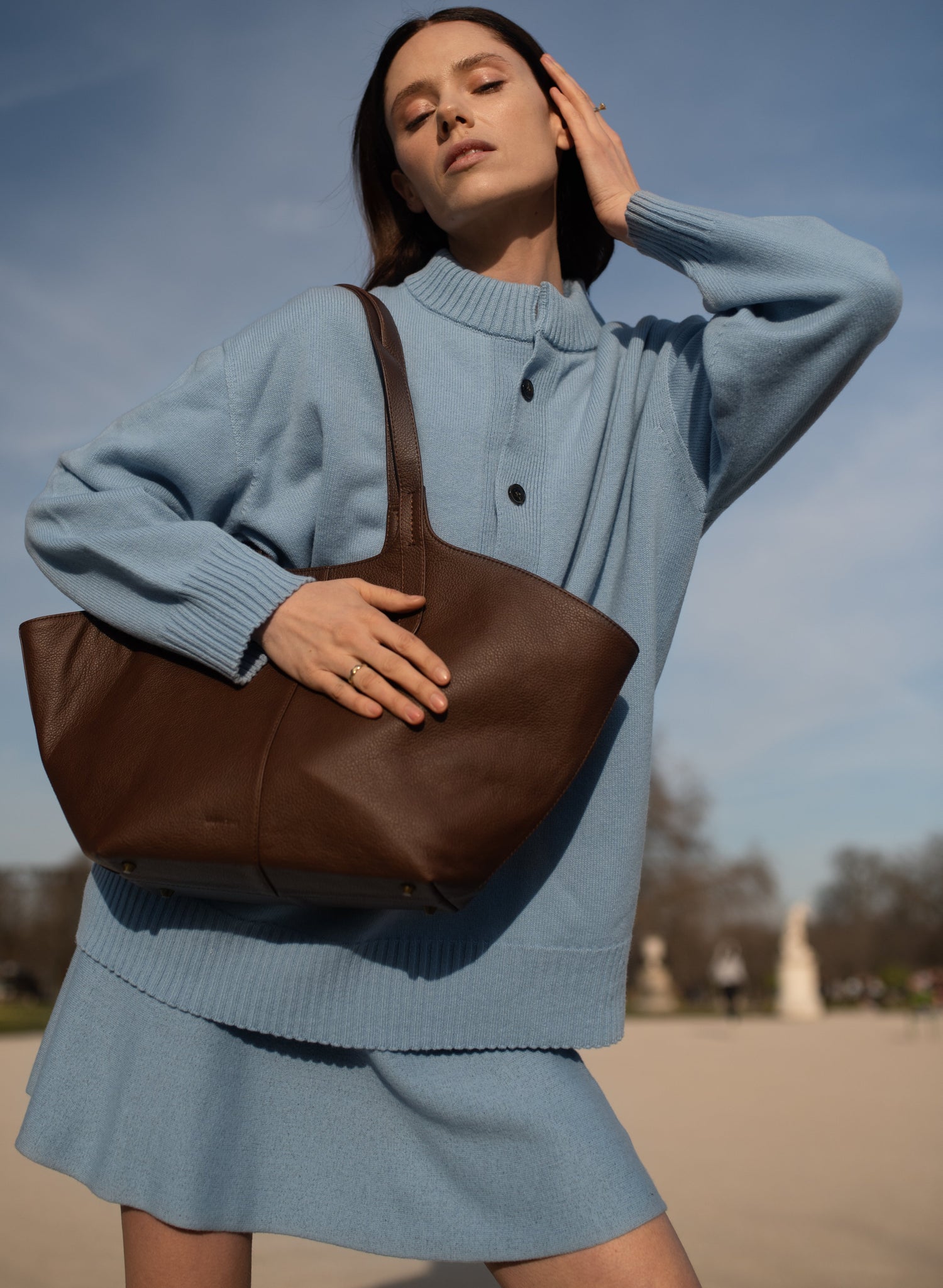 leather tote bag modern timeless 