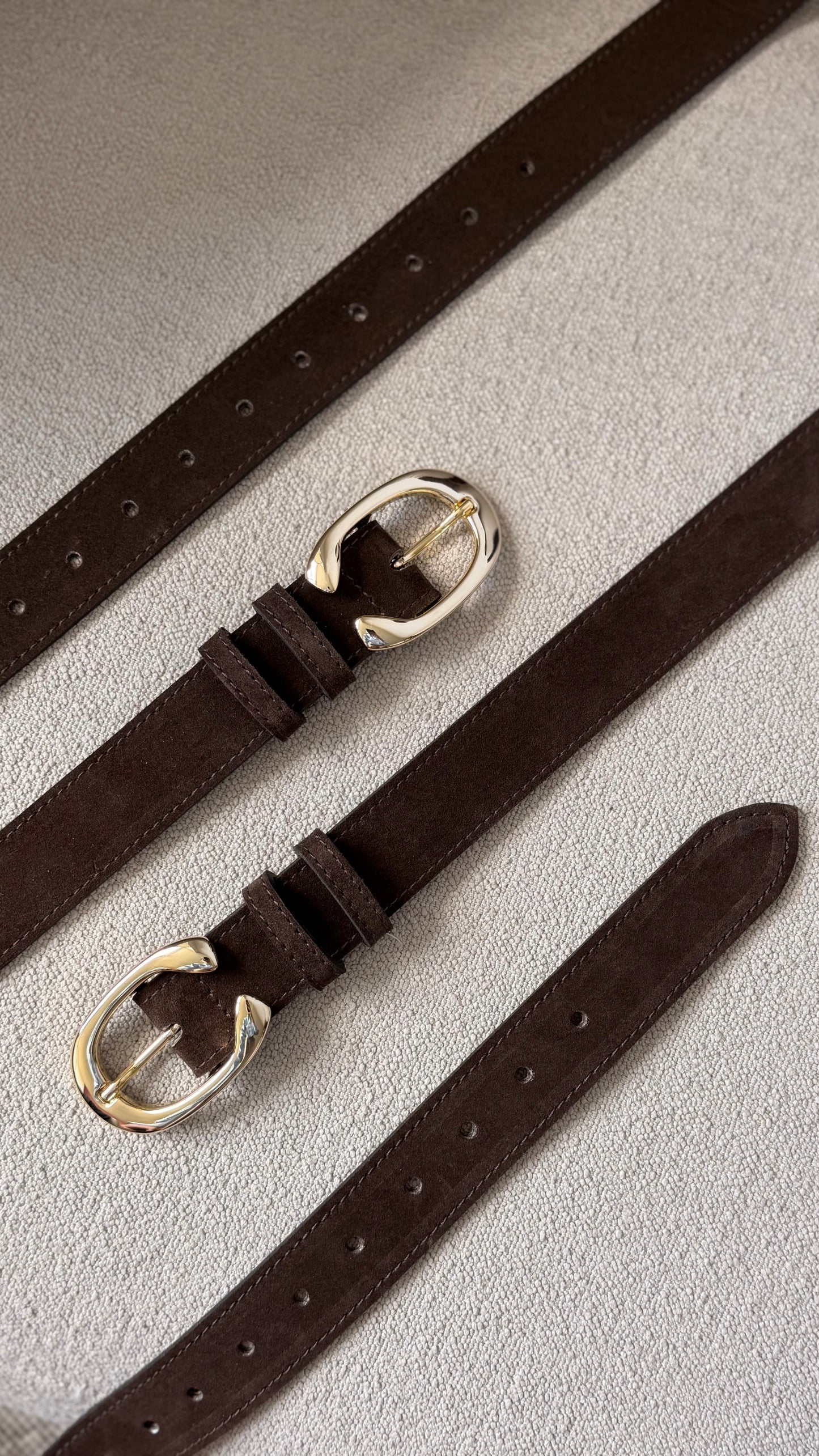 CHOCOLATE BROWN SUEDE BELT