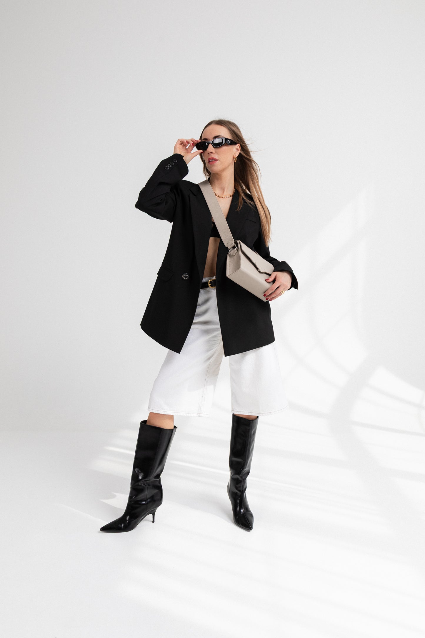 BEIGE CROSS BODY BAG