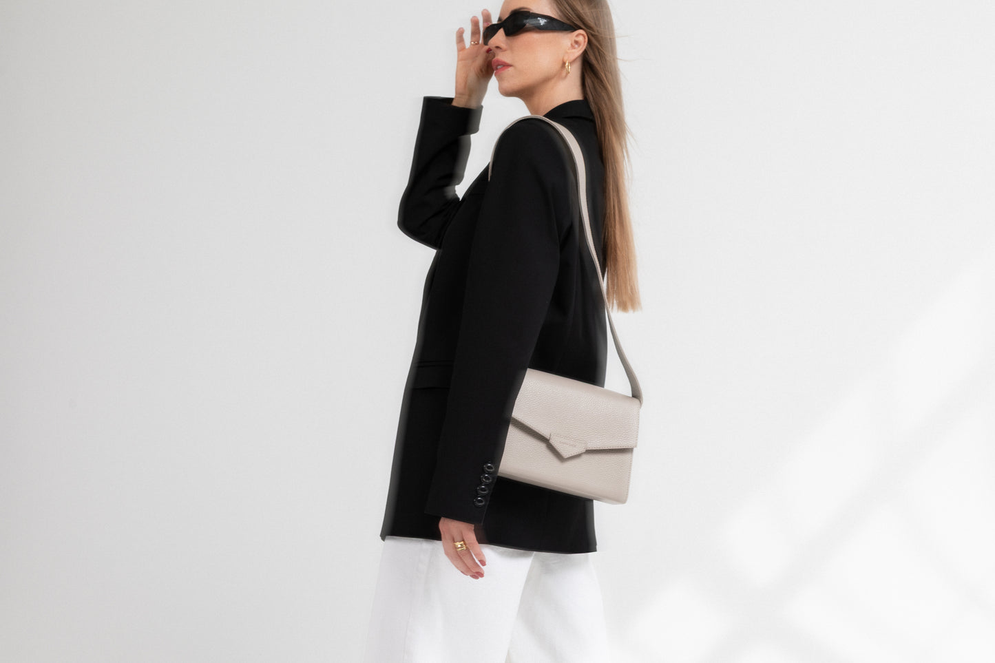 BEIGE CROSS BODY BAG