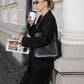 GRAINED LEATHER SHOULDER BAG